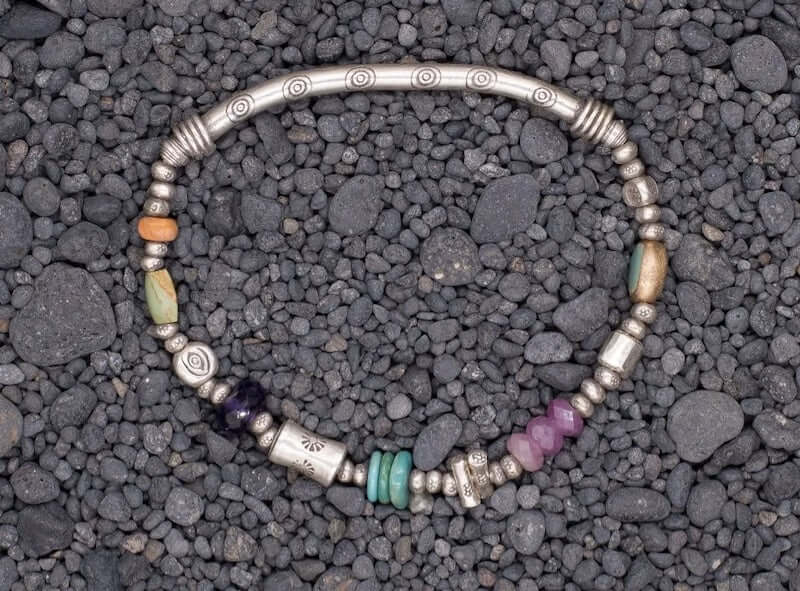 Silver Carousel with Bar Stretch Bracelet at PINCH