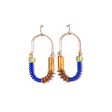 Cobalt, Olive, Mocha, Topaz Balance Earrings in Brass