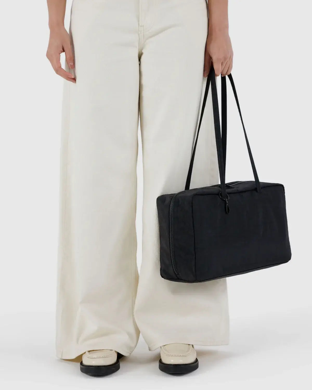 Medium Nylon Bowler Bag in Black at PINCH