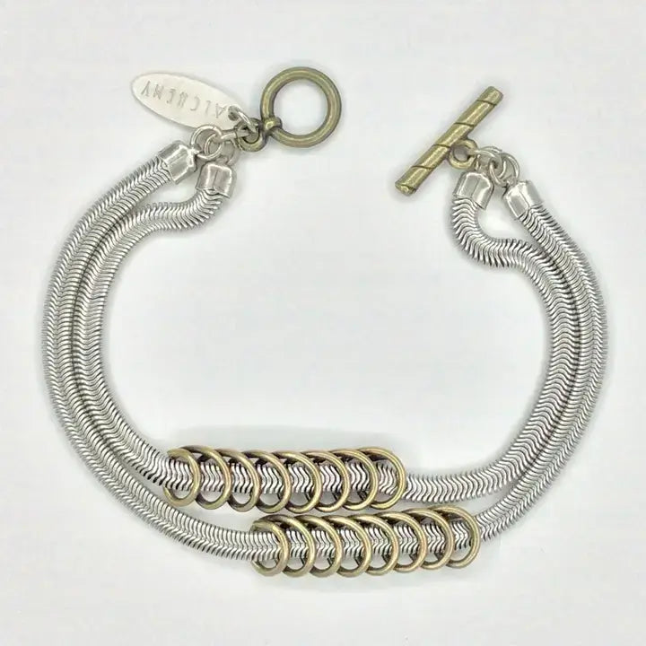 Snake and Coil Toggle Bracelet at PINCH