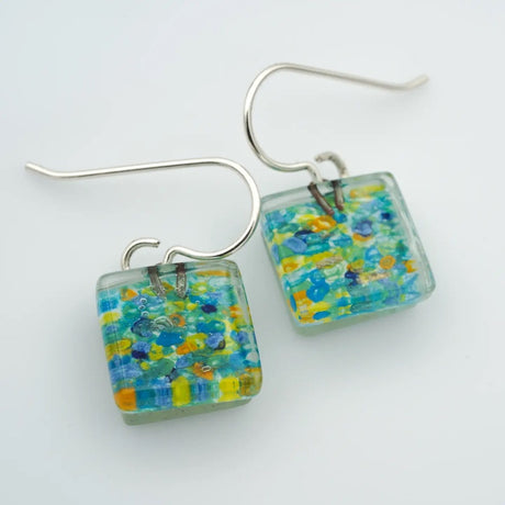 Seine Square Earrings from Momo Glassworks at Pinch in Northampton, MA