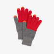 Colorblock Knit Touchscreen Gloves in Red Grey from VERLOOP at Pinch in Northampton, MA