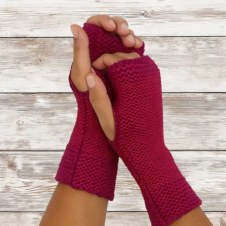 Alpaca Trail Gloves in Cherry from Shupaca at Pinch in Northampton, MA