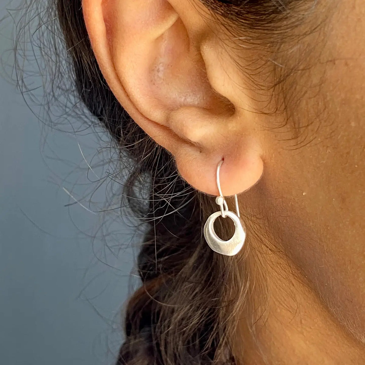Ring Earrings in Sterling Silver