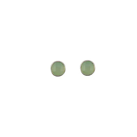 Chalcedony Post Earrings in Sterling Silver from Philippa Roberts at Pinch in Northampton, MA