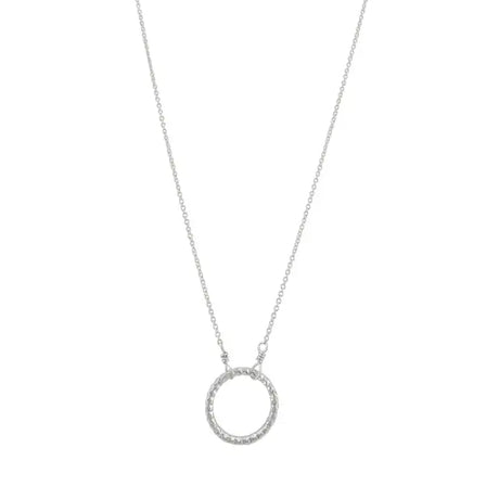 Textured Circle Sterling Silver Necklace from Philippa Roberts at Pinch in Northampton, MA