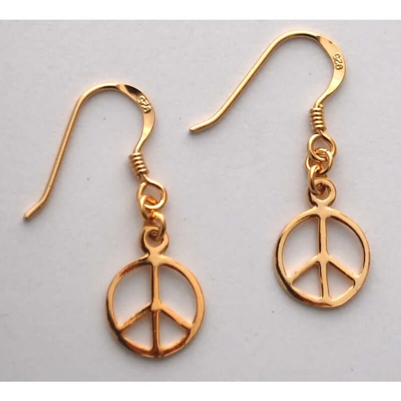 Peace Sign Dangle Earrings in 14k Gold Fill at PINCH
