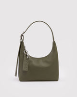 Mini Recycled Leather Shoulder Bag in Loden
