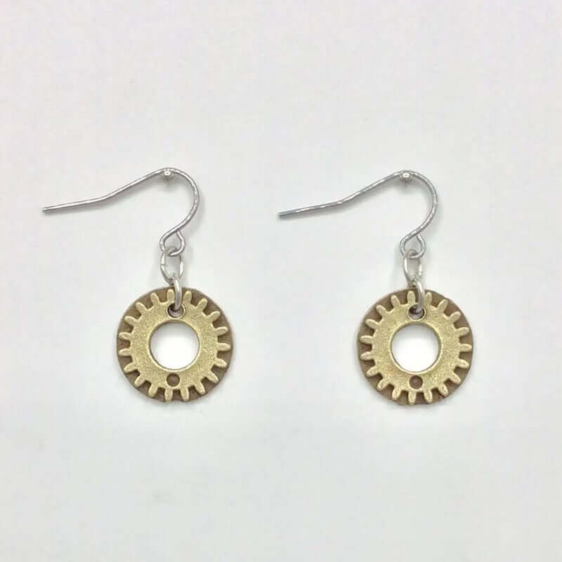 Gear Earrings from Alchemy at Pinch in Northampton, MA