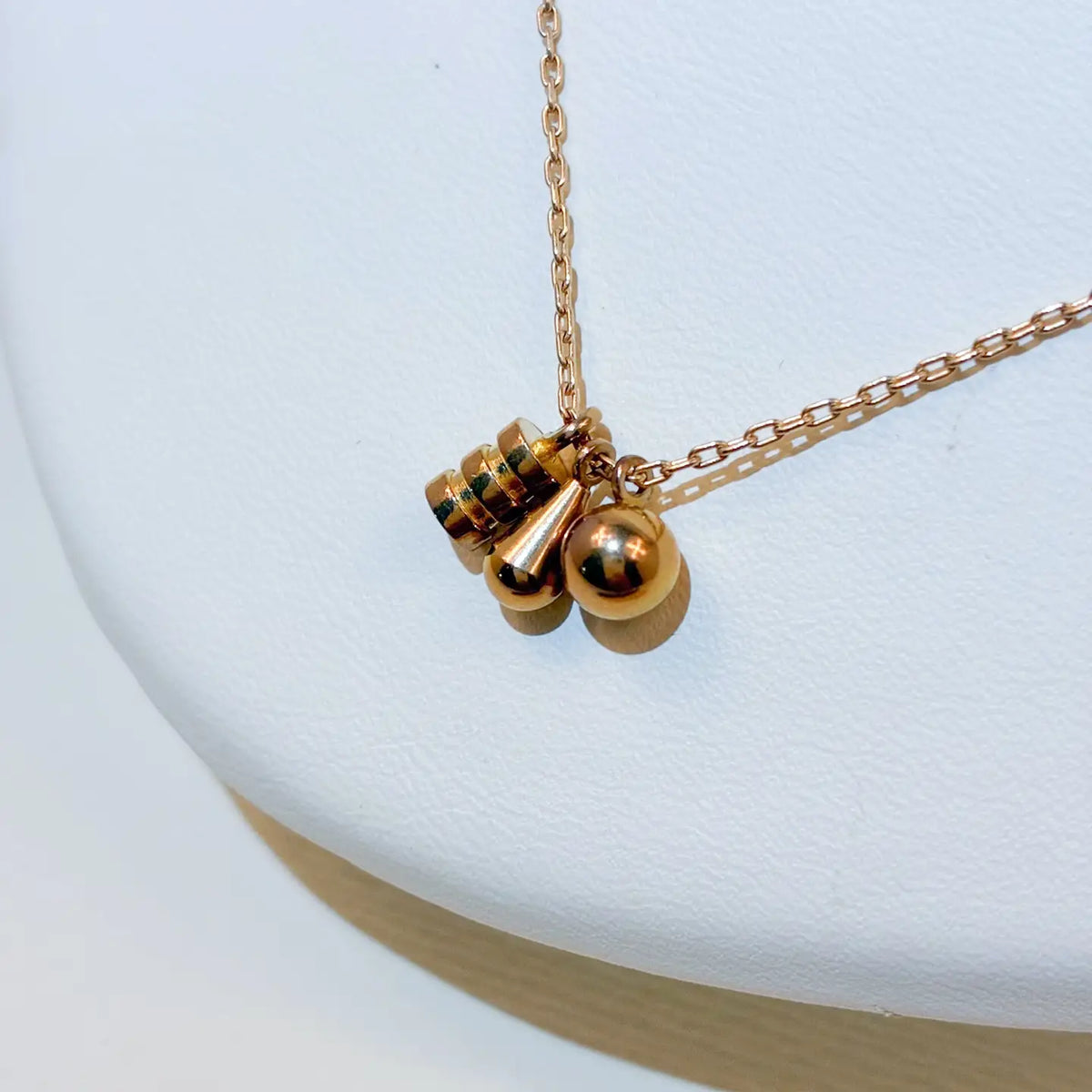 Tiny Brass Shapes Necklace