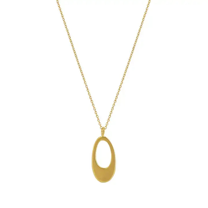 Extra Small Oval Necklace in Gold Vermeil from Philippa Roberts at Pinch in Northampton, MA