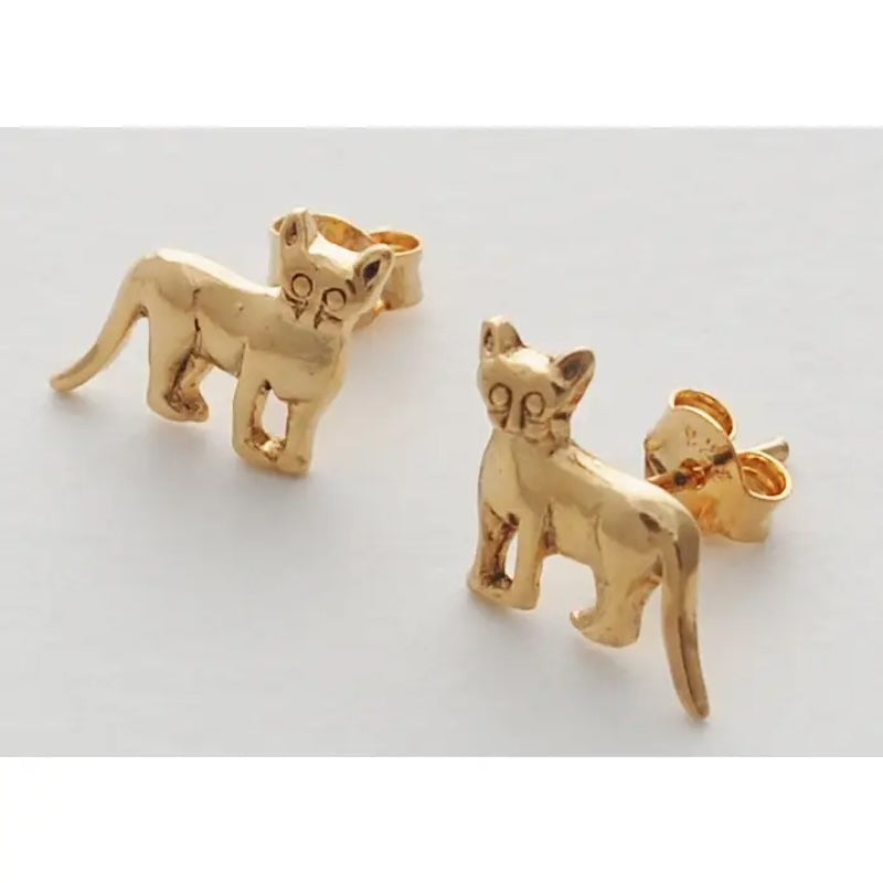 Cat Earrings in 14k Gold Fill Shop Curated, Crafted Goods at PINCH