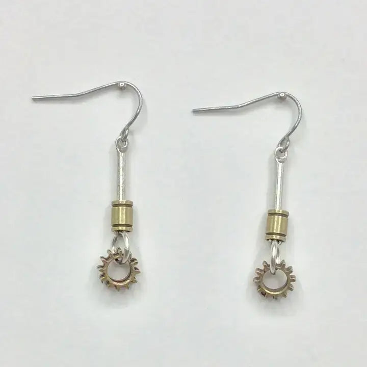 Tiny Gear Dangles Earrings from Alchemy at Pinch in Northampton, MA