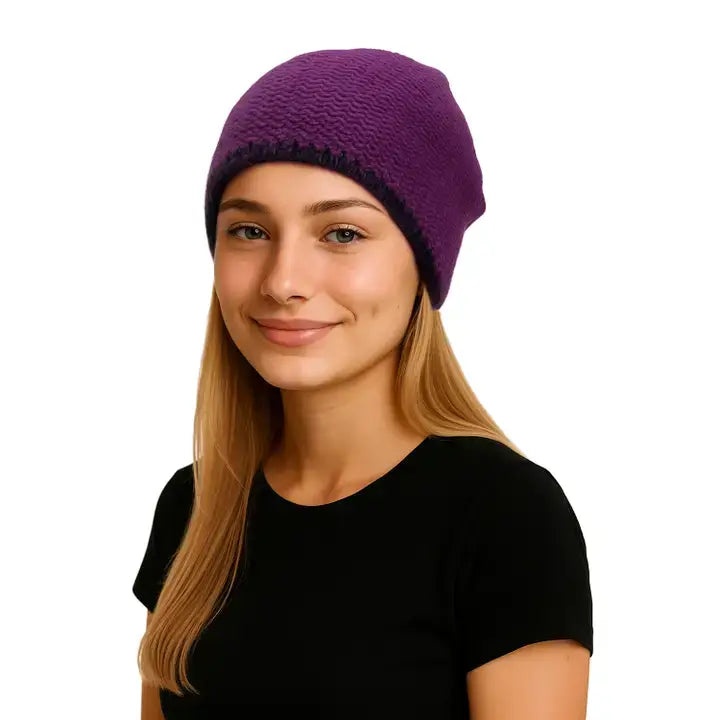 Alpaca Trail Beanie in Mulberry from Shupaca at Pinch in Northampton, MA