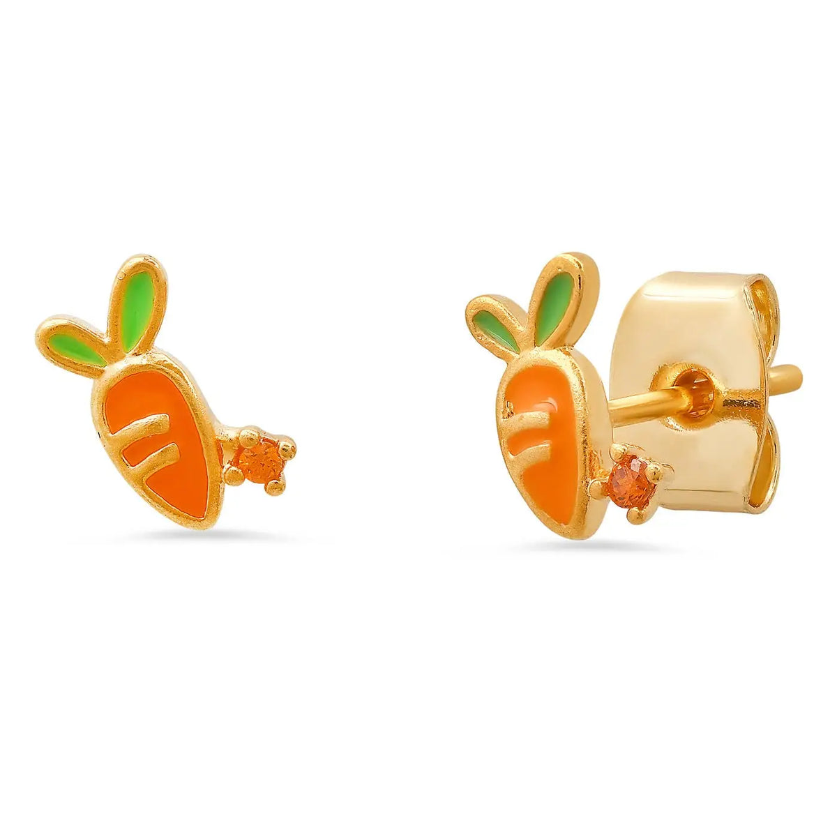Enamel Carrot Studs