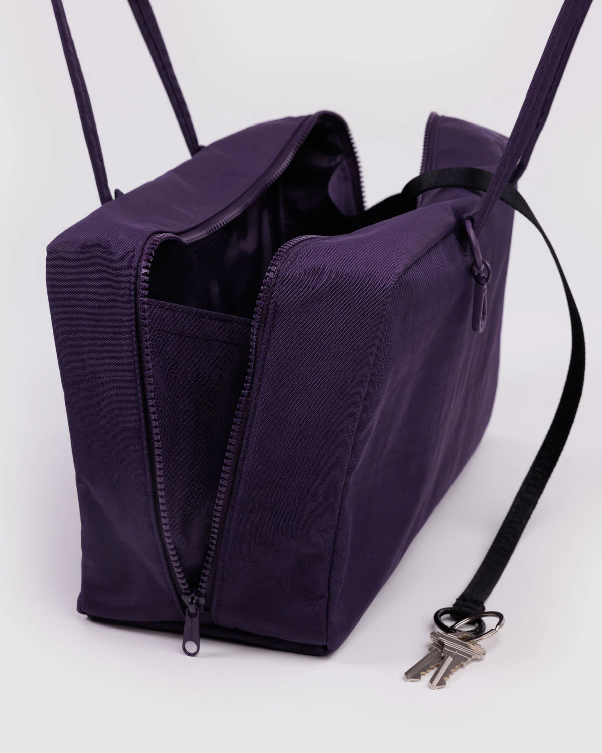 Medium Nylon Bowler Bag in Fig