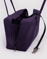 Medium Nylon Bowler Bag in Fig