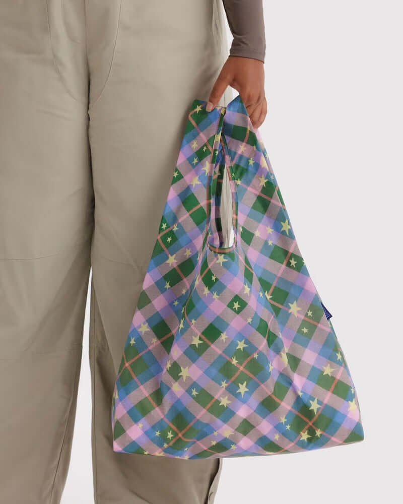 Green Star Plaid Standard Baggu from Baggu at Pinch in Northampton, MA