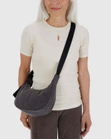 Small Washed Black Denim Crescent Bag from Baggu at Pinch in Northampton, MA