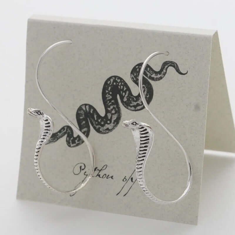 Snake Earrings in Sterling Silver at PINCH