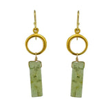 Circle with Green Kyanite Earings in Gold Vermeil from Philippa Roberts at Pinch in Northampton, MA