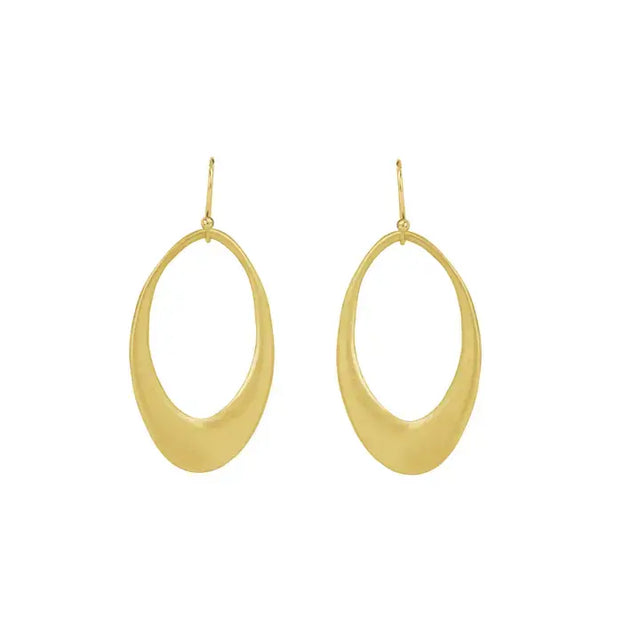 Large Open Drop Earrings in Gold Vermeil from Philippa Roberts at Pinch in Northampton, MA