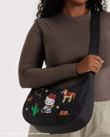 Embroidered Hello Kitty Western Medium Crescent Bag from Baggu at Pinch in Northampton, MA