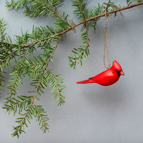 Hanging Cardinal in Wood from Aviologie at Pinch in Northampton, MA