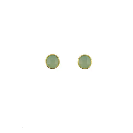 Chalcedony Post Earrings in Gold Vermeil from Philippa Roberts at Pinch in Northampton, MA