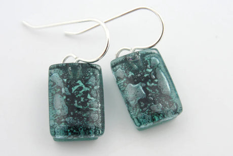 Turquoise Green Drop Earrings from Momo Glassworks at Pinch in Northampton, MA
