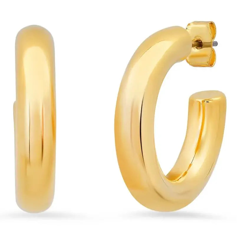 Medium Gold Tubular Hoops