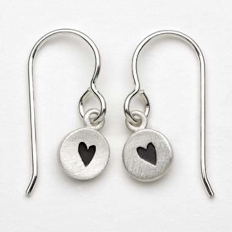 Tiny Dot Heart Earrings at PINCH