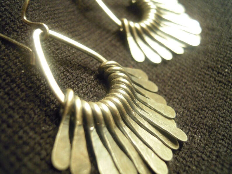 Teardrop Earrings in Oxidized Sterling Silver at PINCH