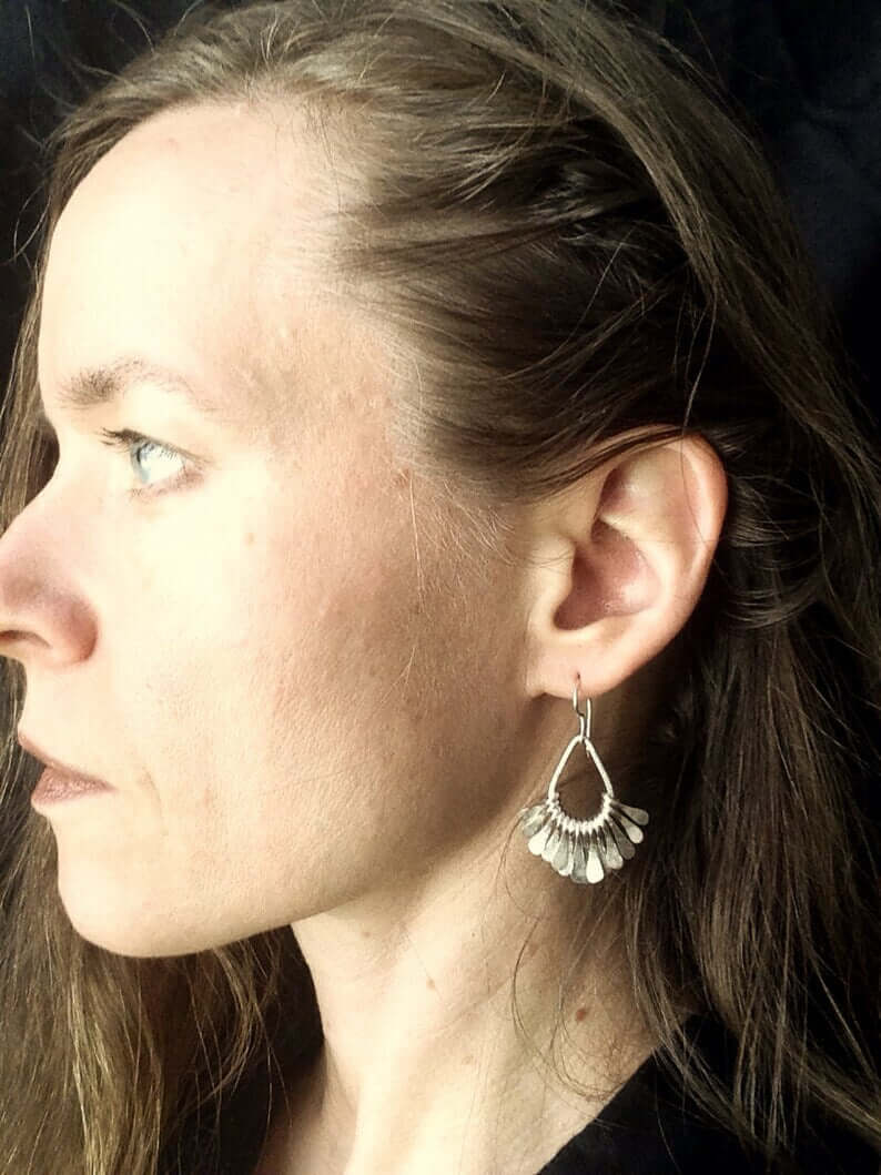 Teardrop Earrings in Oxidized Sterling Silver at PINCH