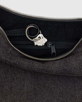 Medium Washed Black Denim Crescent Bag at PINCH