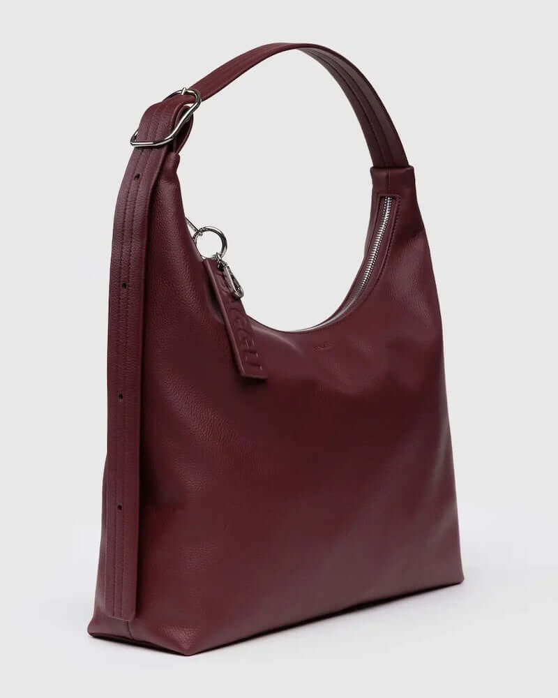 Mahogany Recycled Leather Shoulder Bag from Baggu at Pinch in Northampton, MA