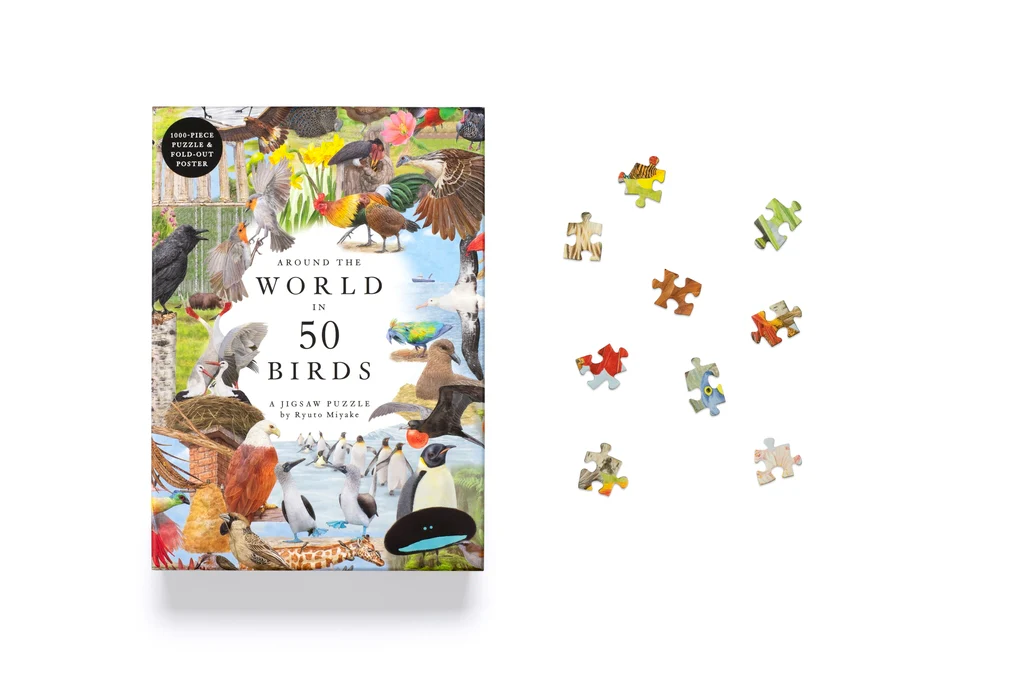 Around the World in 50 Birds, 1000 Piece Puzzle