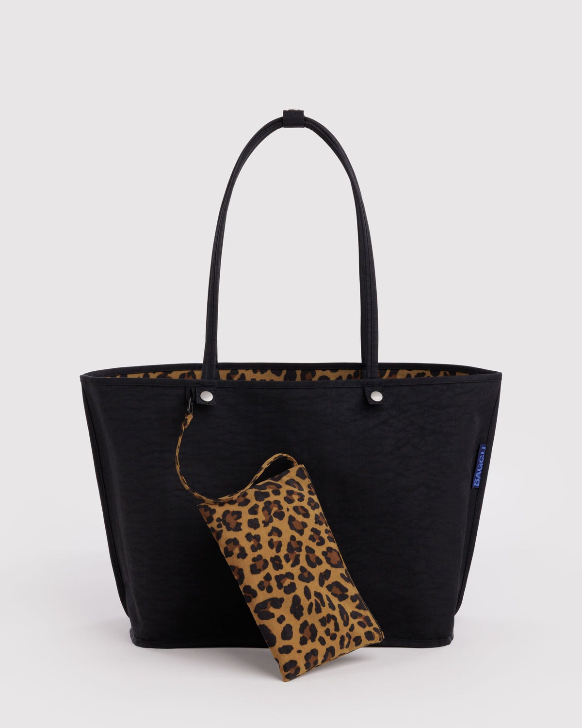 Large Reversible Tote in Leopard Mix