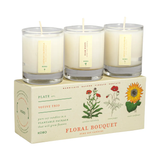 Floral Bouquet Votive Trio