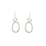 Small Double Oval Earrings in Sterling Silver