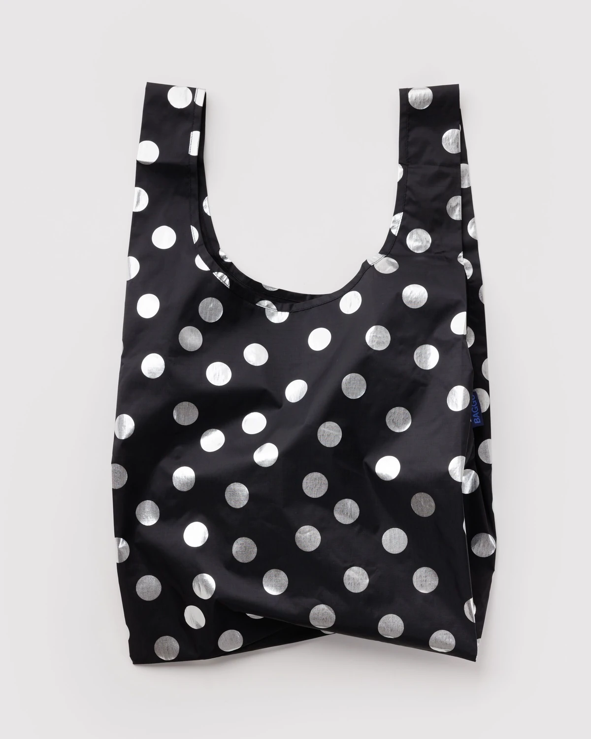Silver Metallic Polka Dot Standard Baggu