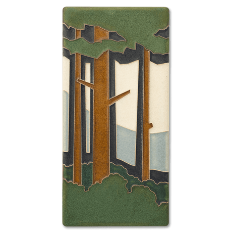 Pine Forest 4x8 Vertical Tile from Motawi Tileworks at Pinch in Northampton, MA