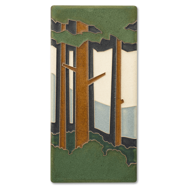 Pine Forest 4x8 Vertical Tile from Motawi Tileworks at Pinch in Northampton, MA