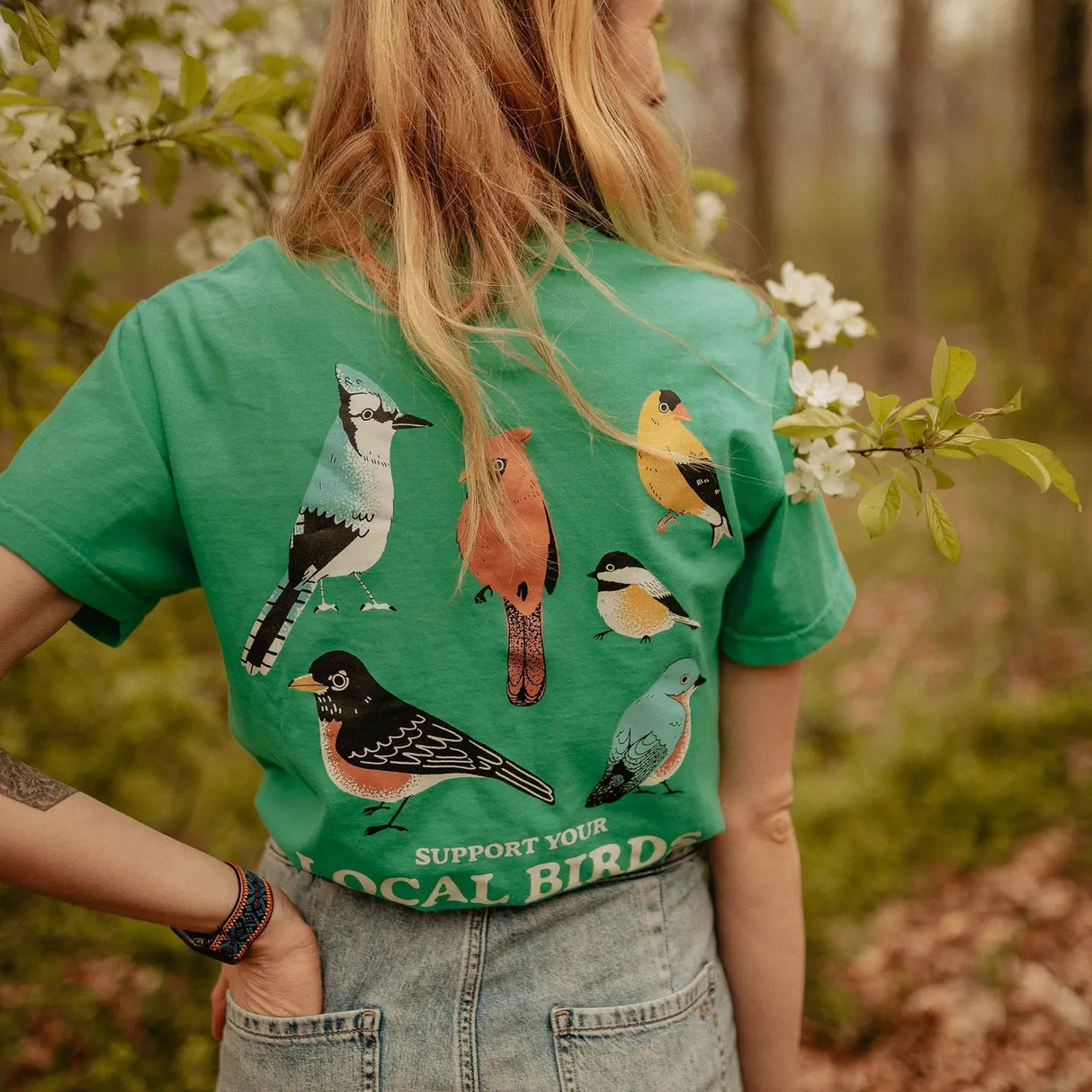 Backyard Birds of the East Green T-Shirt