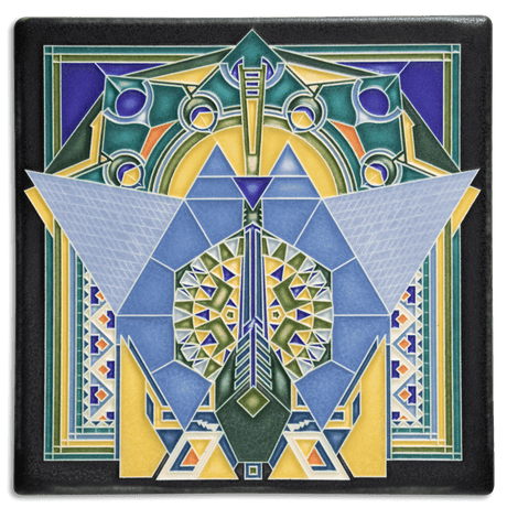 Tile 8x8 Imperial Peacock from Motawi Tileworks at Pinch in Northampton, MA