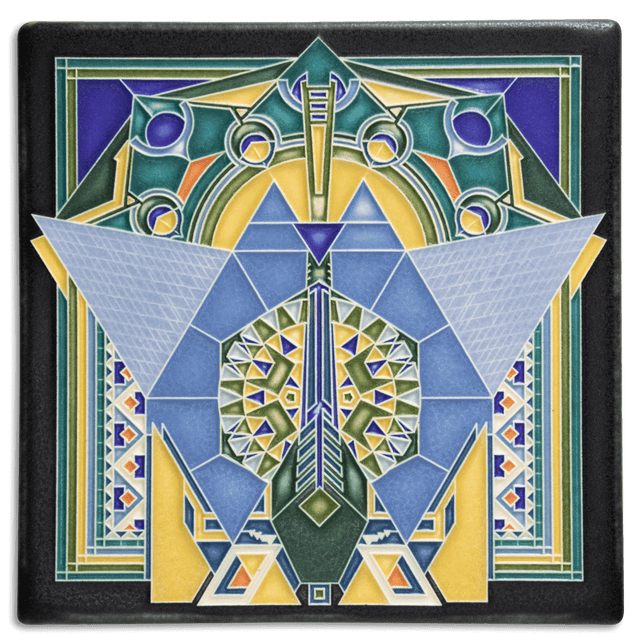 Tile 8x8 Imperial Peacock from Motawi Tileworks at Pinch in Northampton, MA