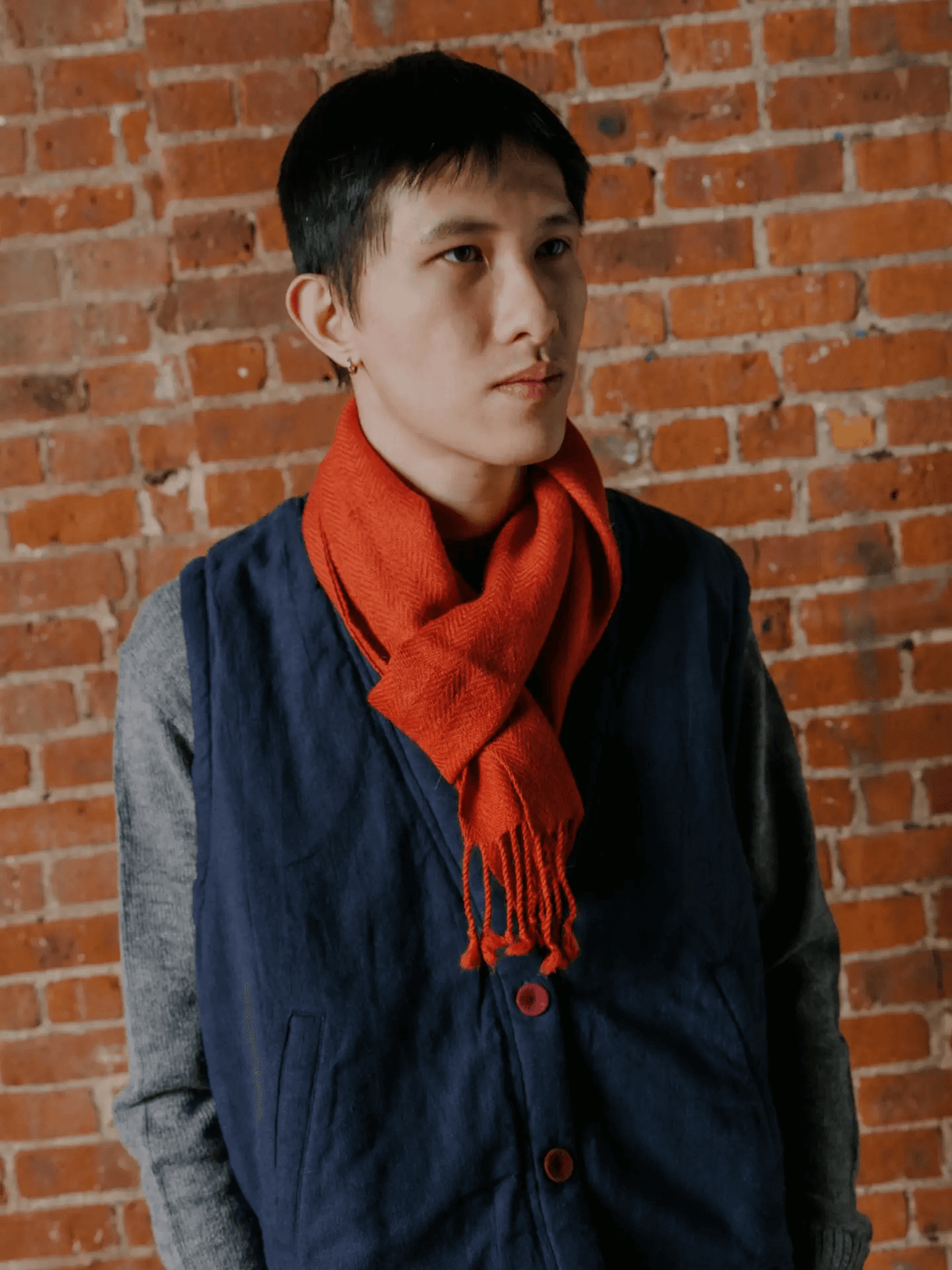 Hanten Padded Vest in Blue from Bellewaera at Pinch in Northampton, MA