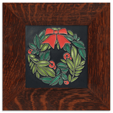 Tile 6x6 Wreath in Black from Motawi Tileworks at Pinch in Northampton, MA