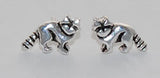 Raccoon Earrings in Sterling Silver at PINCH