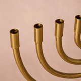 Jyoti Brass Horn Menorah from Ten Thousand Villages at Pinch in Northampton, MA